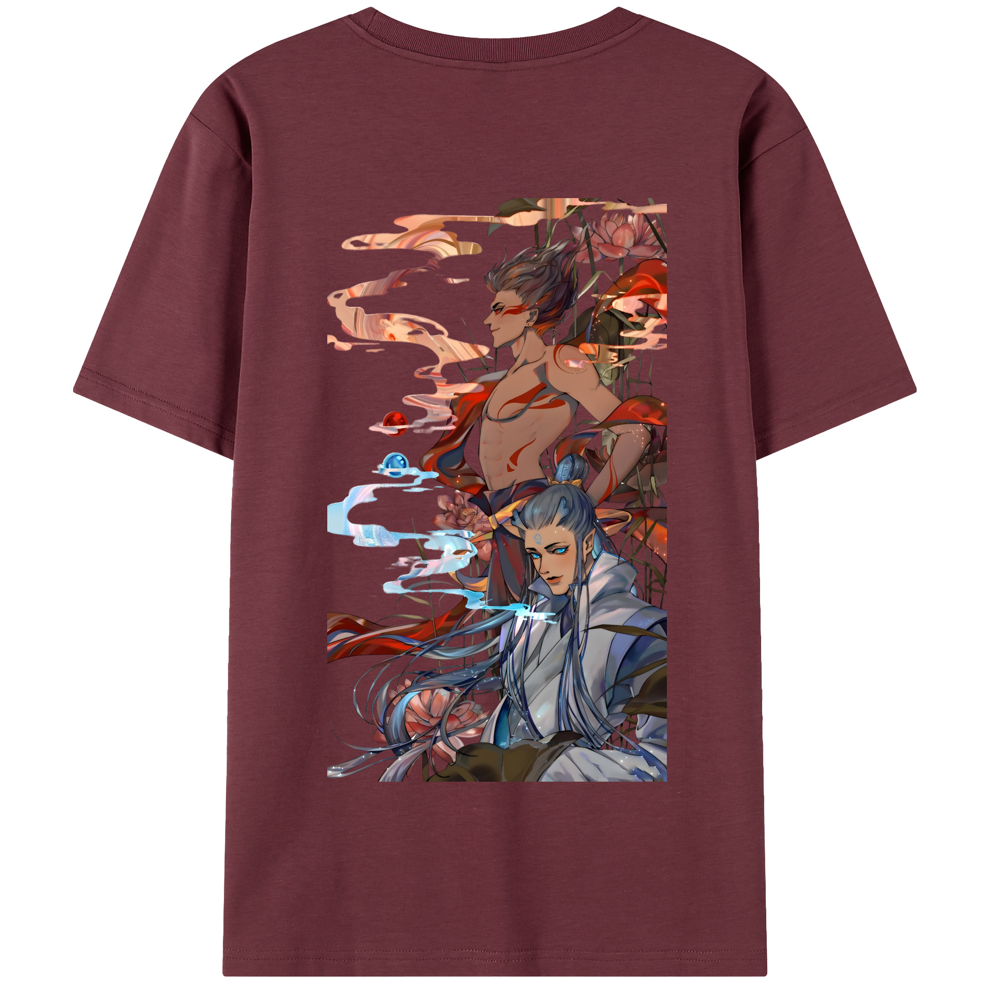 （画像用） Ne Zha 2 ナタ 魔童の大暴れ 綿100％半袖Tシャツ（背面プリント）